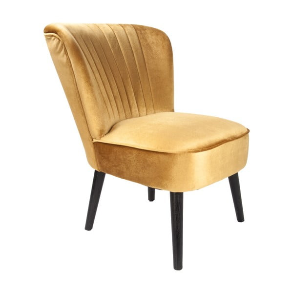 Geltonos spalvos kėdė su aksomo apmušalais "Leitmotiv Luxury