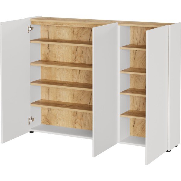 Kreminės spalvos spintelė iš ąžuolo 138x105x25 cm Libbiano – Germania-image-2