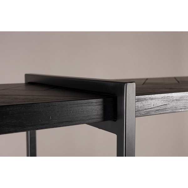 Juoda egzotinės medienos knygų spinta 140x146 cm Class - Dutchbone-image-3