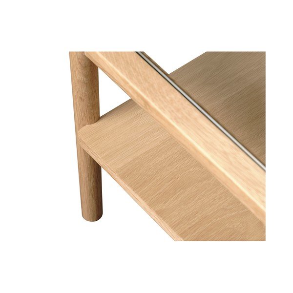 Iš stiklo kavos staliukas natūralios spalvos 60x120 cm Elba – Unique Furniture-image-3