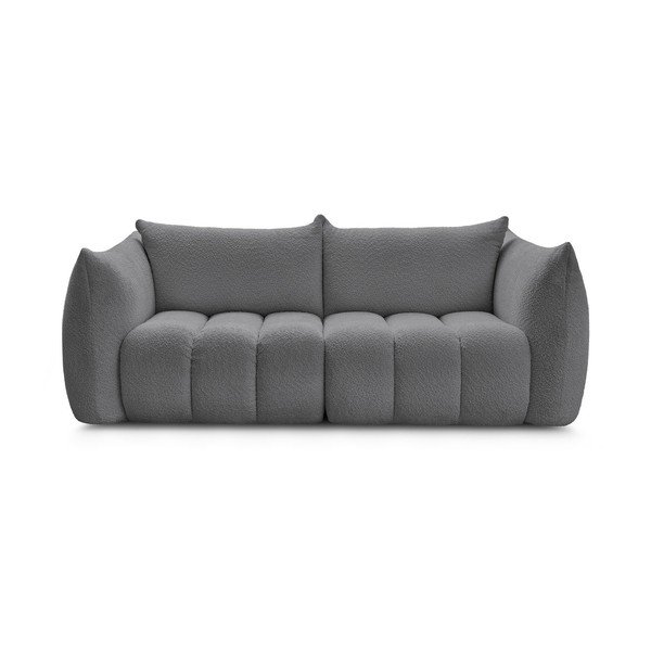Pilkos spalvos sofa iš boucle 234 cm Azra – Bobochic Paris