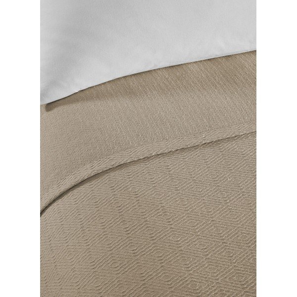 Lovatiesė smėlio spalvos iš medvilnės dvigulei lovai 200x230 cm Serenity – Mijolnir-image-2