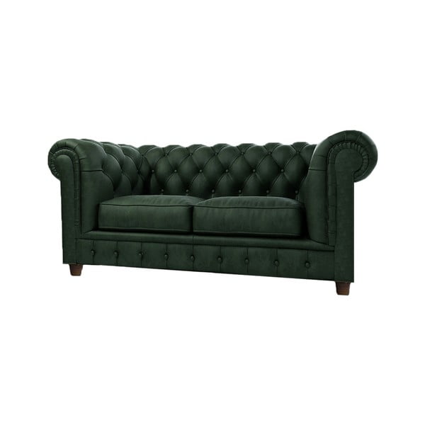 Tamsiai žalia aksomo sofa 184 cm Cambridge - Ropez