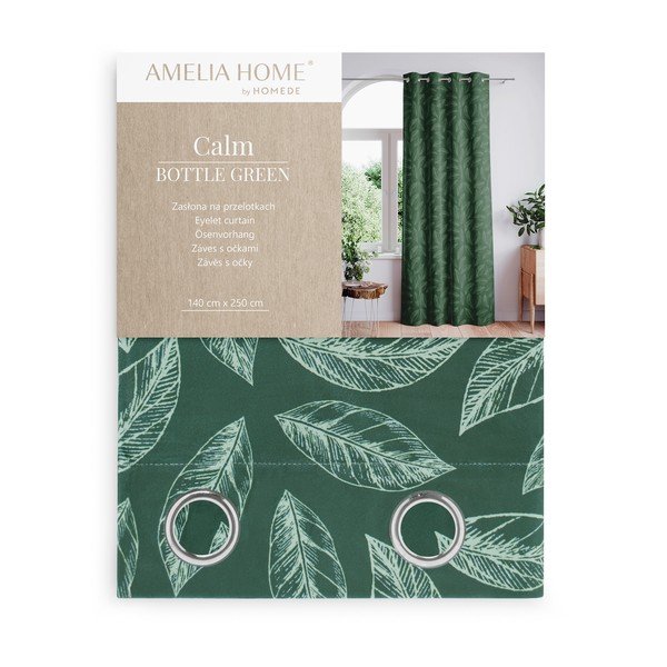 Žalios spalvos iš velveto užuolaida 140x250 cm Calm – Restilo-image-4