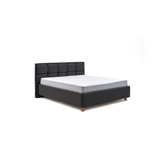 Tamsiai pilka dvigulė lova su daiktadėže "ProSpánek Karme", 180 x 200 cm