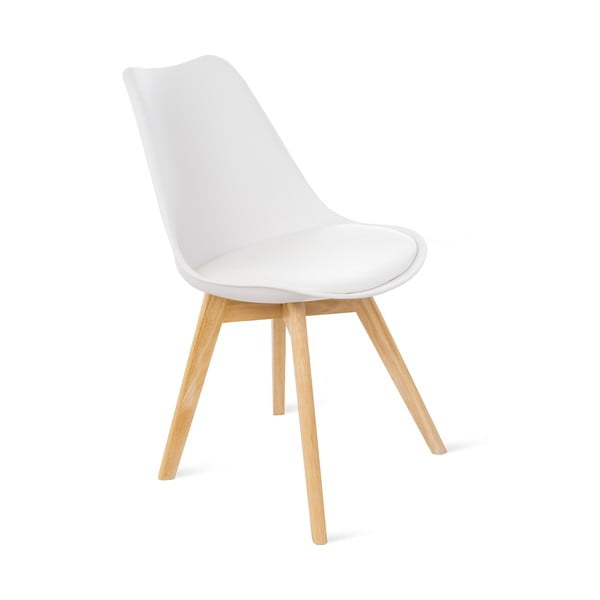 2 baltų kėdžių su bukmedžio kojomis rinkinys Bonami Essentials Retro-image-1