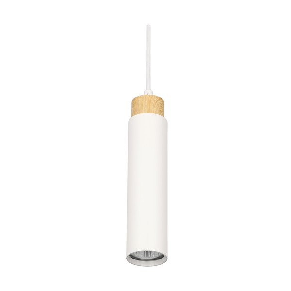 Kabantis šviestuvas baltos spalvos/natūralios spalvos su metaliniu gaubtu Claro – Candellux Lighting-image-3