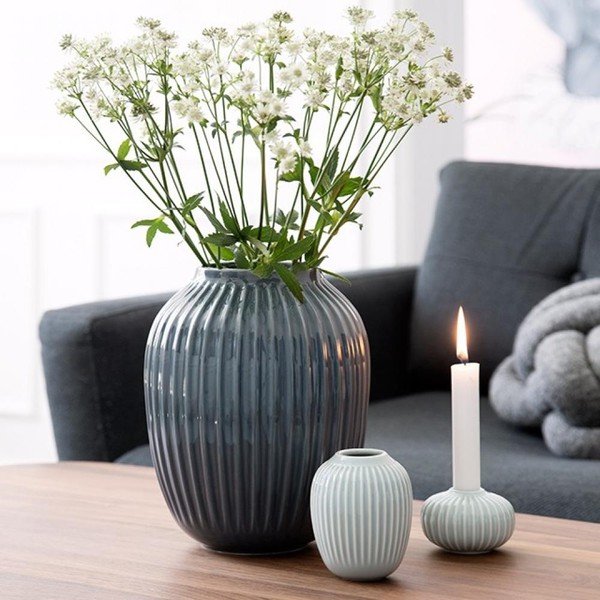 Antracito spalvos keramikos vaza Kähler Design Hammershoi, aukštis 25 cm-image-1