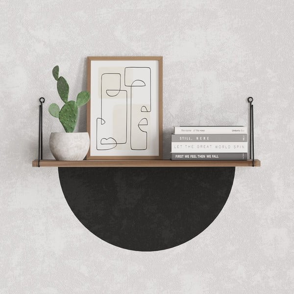 Sieninė lentyna natūralios spalvos iš riešutmedžio 72 cm Armoni – Kalune Design-image-1