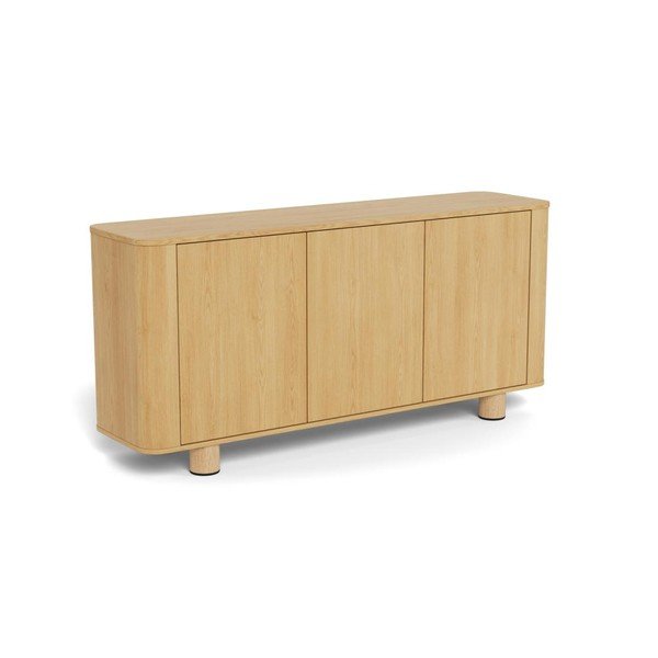 Natūralios spalvos šoninė spintelė iš ąžuolo 160x75x40 cm Atmore – Actona