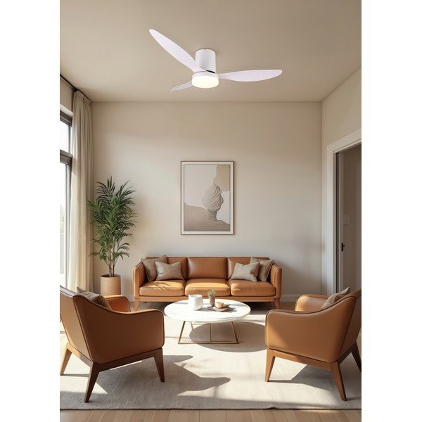 Matinės baltos spalvos lubinis šviestuvas LED ø 132 cm Göteborg – Reality-image-1