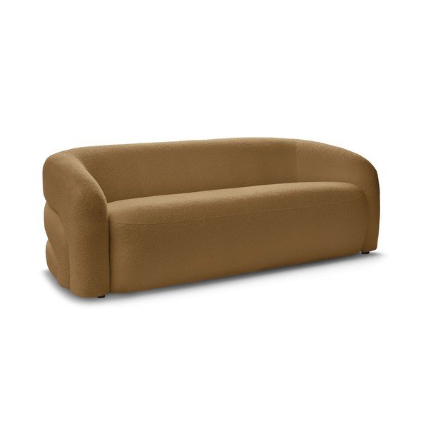 Garstyčių spalvos sofa iš boucle 193 cm Elina – Bobochic Paris-image-2
