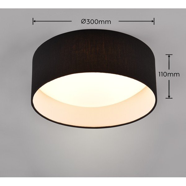 Lubinis šviestuvas juodos spalvos LED ø 30 cm Locarno – Reality-image-4