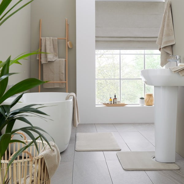 Smėlio spalvos iš frote audinio iš medvilnės vonios rankšluostis 90x140 cm Anti-Bacterial – Catherine Lansfield-image-4