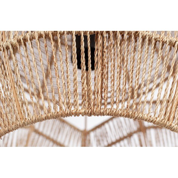 Kabantis šviestuvas natūralios spalvos ø 25 cm su gaubtu iš virvės Adelaide – WOOOD-image-1
