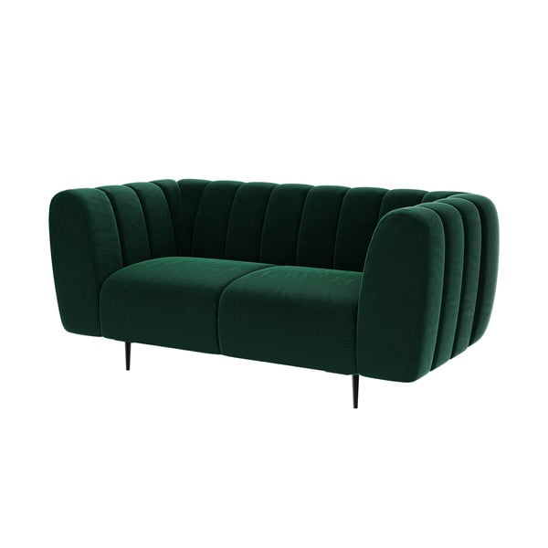Tamsiai žalios spalvos aksominė sofa Ghado Shel, 170 cm-image-3