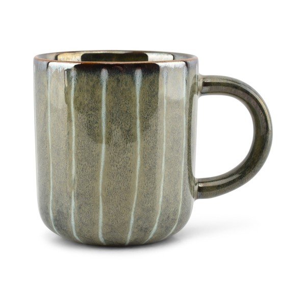 Tamsiai žalios spalvos iš molio puodelis 500 ml Muggies – Salt&Pepper