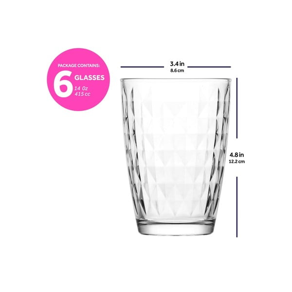 Stiklinės 6 vnt. 400 ml – Hermia-image-3