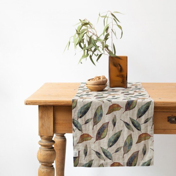 Iš lino stalo takelis 200x200 cm Golden Fall – Linen Tales