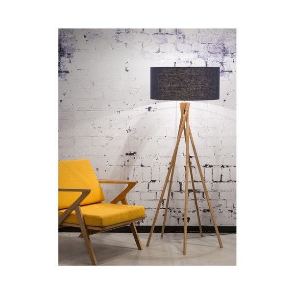 Grindų šviestuvas su mėlynu atspalviu ir bambuko konstrukcija Good&Mojo Kilimanjaro-image-3