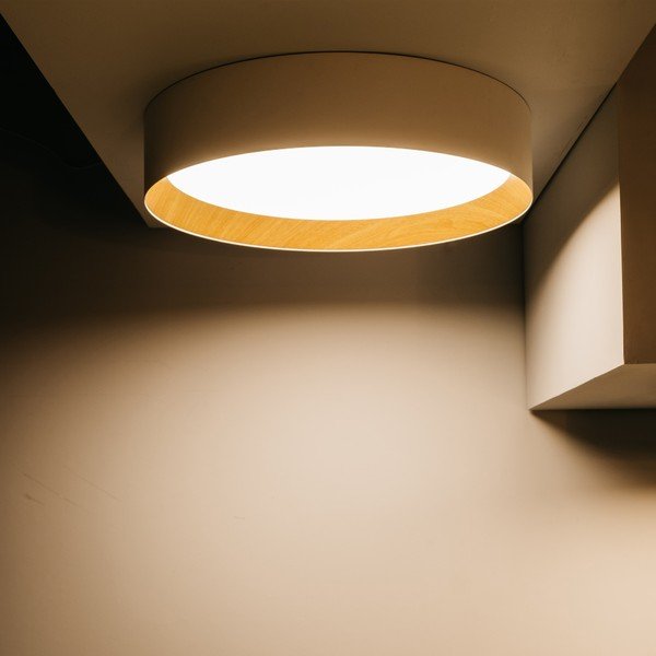 Lubinis šviestuvas kreminės spalvos LED ø 45 cm – SULION-image-1