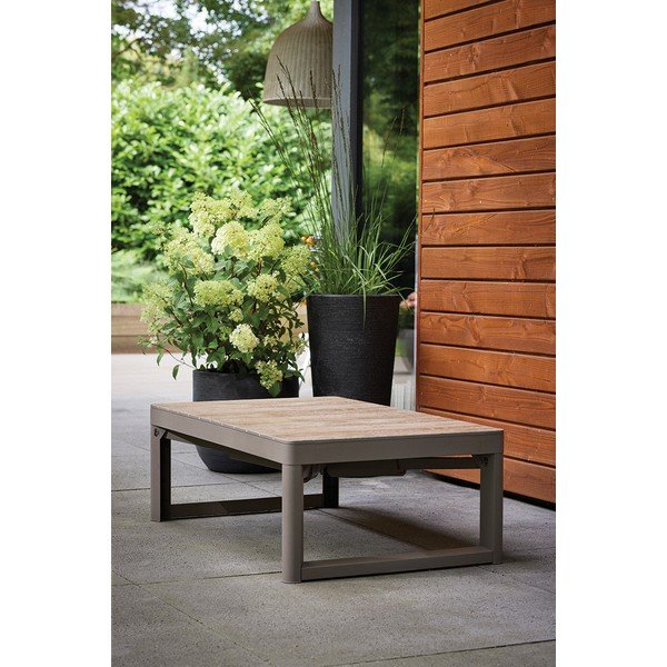 Sodo kavos staliukas iš riešutmedžio 71,5x116 cm Lyon – Keter-image-1