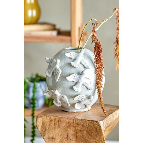 Iš akmens masės vaza kreminės spalvos (aukštis 25 cm) Abira – Bloomingville-image-1