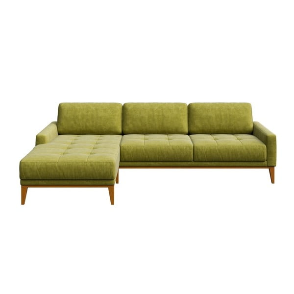 Žalioji kampinė sofa MESONICA Musso Tufted, kairysis kampas
