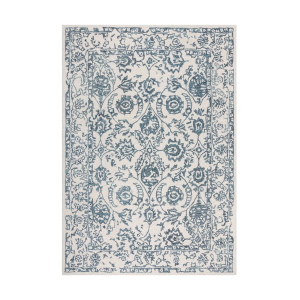 Baltas/mėlynas vilnonis kilimas 230x160 cm Yasmin - Flair Rugs