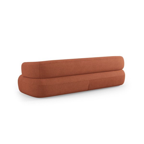 Terakotos spalvos sofa iš boucle 200 cm Jenny – Micadoni -image-4