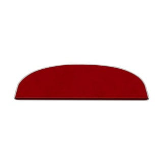Laiptų kilimėlių rinkiniai raudonos spalvos 16 vnt. 20x65 cm Plain Color – Vitaus