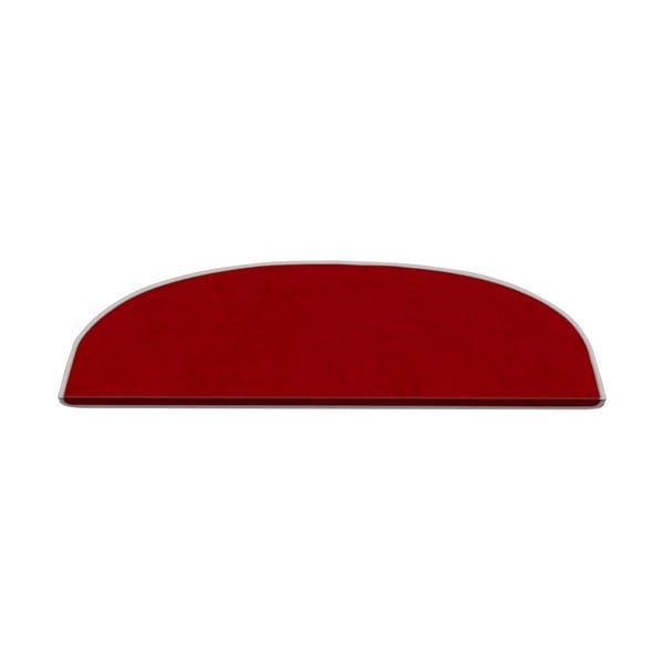 Laiptų kilimėlių rinkiniai raudonos spalvos 16 vnt. 20x65 cm Plain Color – Vitaus