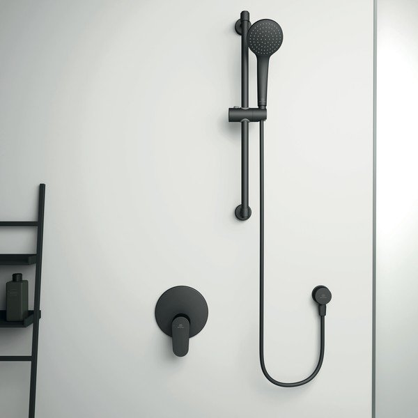 Dušo komplektas iš metalo matinės juodos spalvos Silk Black – Ideal Standard-image-1