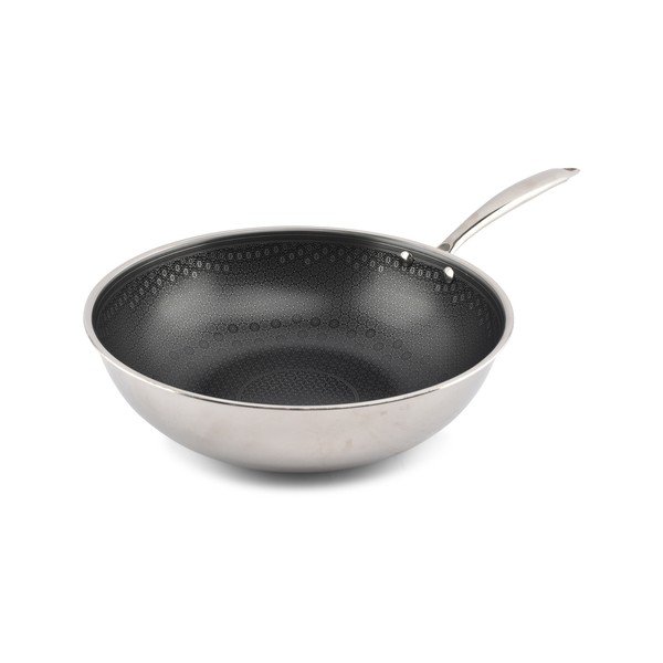 Wok keptuvė iš nerūdijančio plieno su nelimpančia danga ø 31,5 cm Fusion – BonBistro