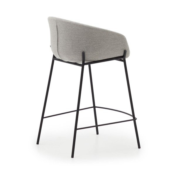 Baro taburėtės šviesiai pilkos spalvos 2 vnt. (sėdynės aukštis 65 cm) Yvette – Kave Home-image-4