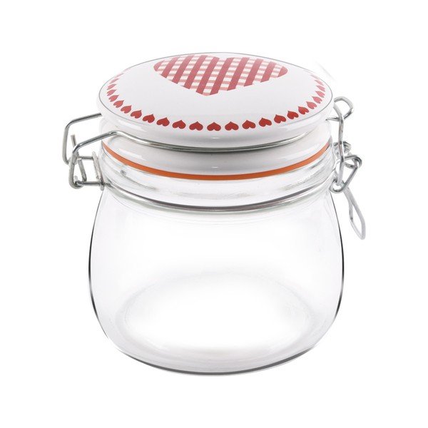 Stiklinis indelis su keraminiu dangteliu "Orion Love", 500 ml