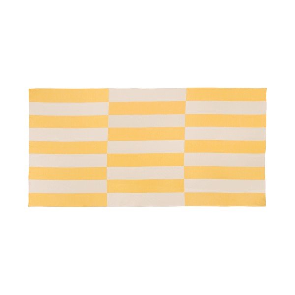 Geltonos spalvos iš medvilnės paplūdimio rankšluostis 100x160 cm Su – noo.ma-image-4