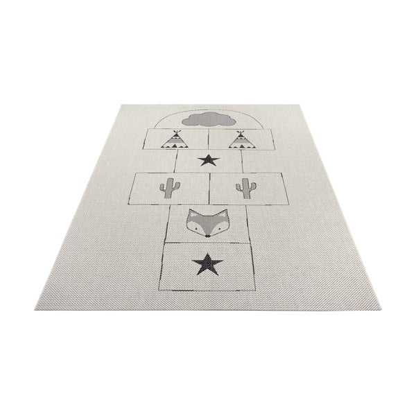 Kreminės spalvos vaikiškas kilimas Ragami Games, 80 x 150 cm-image-2