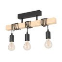 Kabantis šviestuvas juodos spalvos/natūralios spalvos TOWNSHEND – EGLO