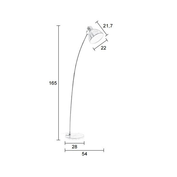 Varinis grindų šviestuvas White Label Blush-image-1