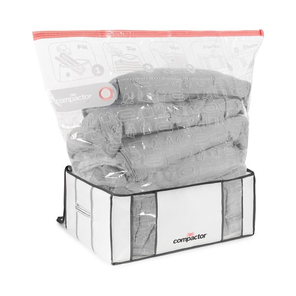 Vakuuminė/su standžiais kraštais iš tekstilės spintos daiktadėžė 65x45x27 cm Life – Compactor-image-4