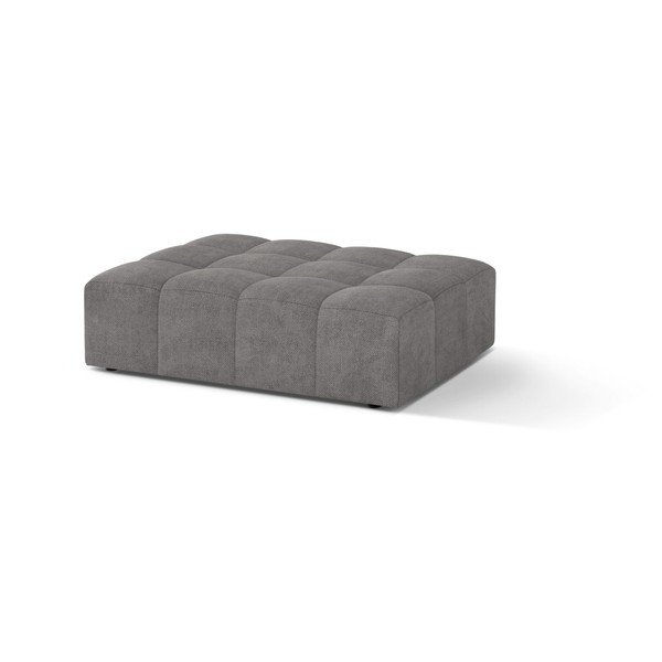 Pilkos spalvos taburetė iš šenilinio audinio Chicago – Cosmopolitan Design-image-1