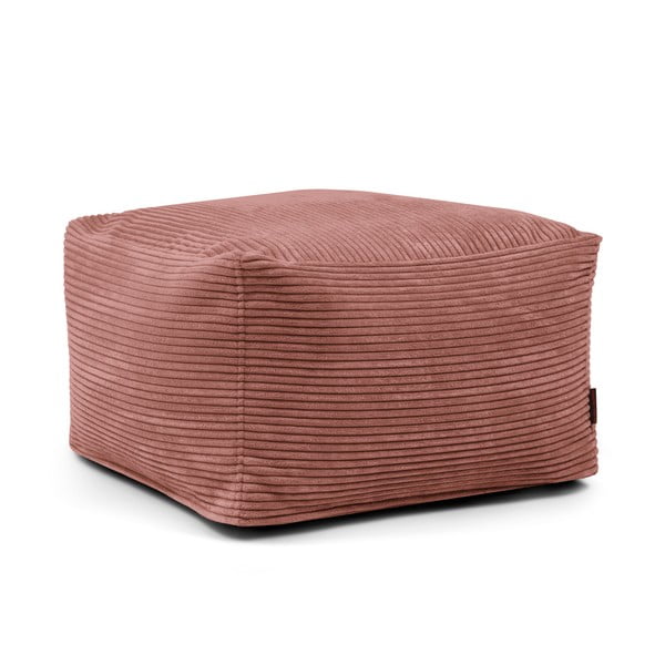 Raudonos plytų spalvos iš kordinio velveto sėdmaišis Softbox MooG – SLOWDOWN