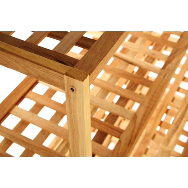 Iš riešutmedžio masyvo spintelė batams natūralios spalvos – Premier Housewares-image-4