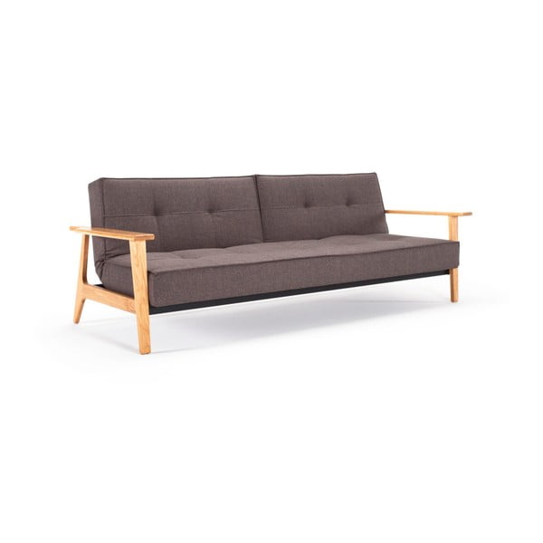 Tamsiai pilka sofa-lova Innovation Splitback Frej Flashtex Dark Grey