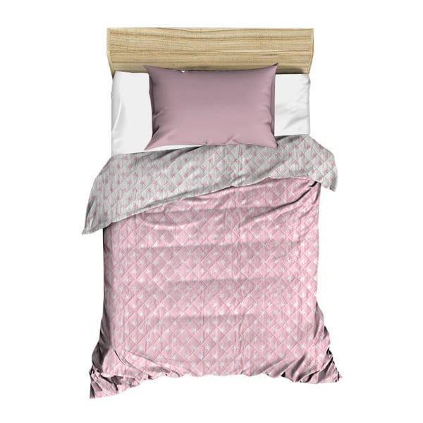 Rožinis dygsniuotas lovos užtiesalas "Amanda", 160 x 230 cm