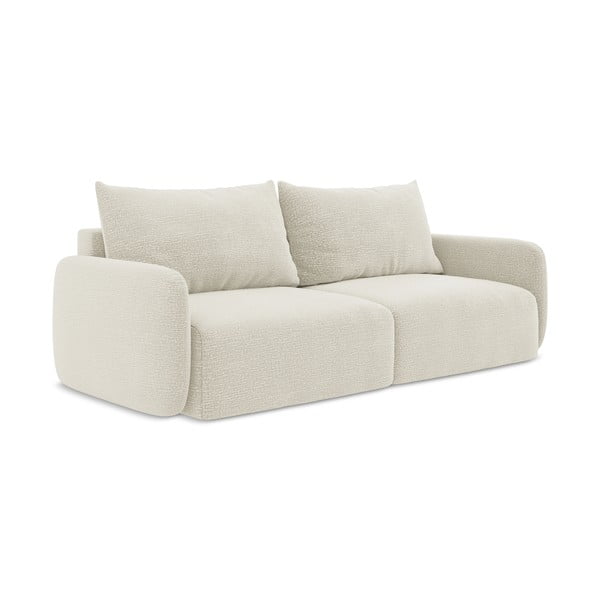 Kreminės spalvos sulankstoma/su sandėliavimo vieta sofa 238 cm Kalena – Makamii-image-2