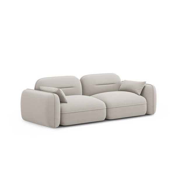Iš velveto sofa kreminės spalvos 230 cm Audrey – Interieurs 86-image-2