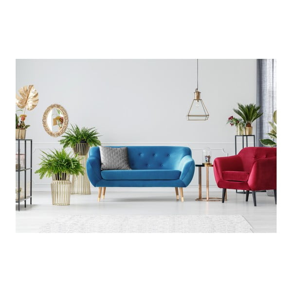 Mėlyna dvivietė sofa Mazzini Sofas Amelie-image-4