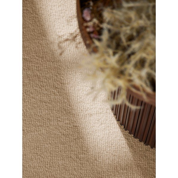 Rankų darbo natūralios spalvos iš vilnos apvalios formos kilimas ø 160 cm Puristic Knots – Elle Decoration-image-3